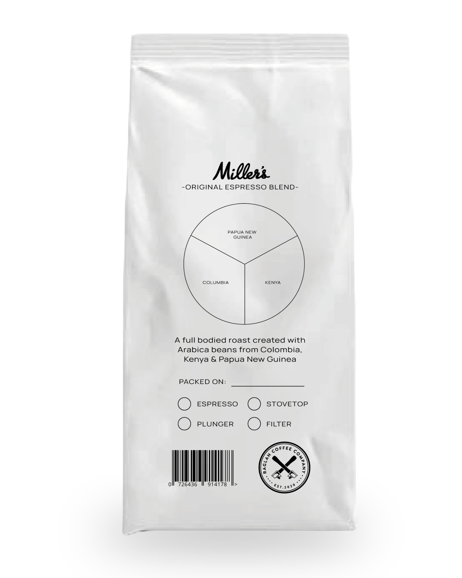 Miller's Coffee Espresso Blend - 1kg