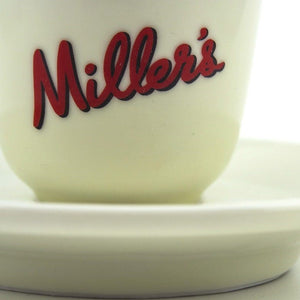 Miller's Coffee Espresso Cup & Saucer | Set of 2