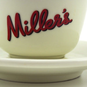 Miller's Coffee Flat White Cup & Saucer | Set of 2