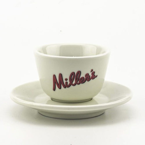 Miller's Coffee Flat White Cup & Saucer | Set of 2